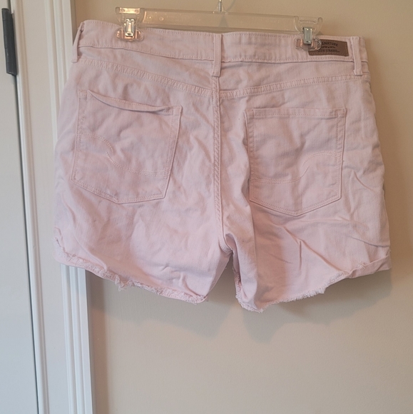 Levi's High Rise Light Bright Pastal Pink Denim Shorts - Picture 2 of 5